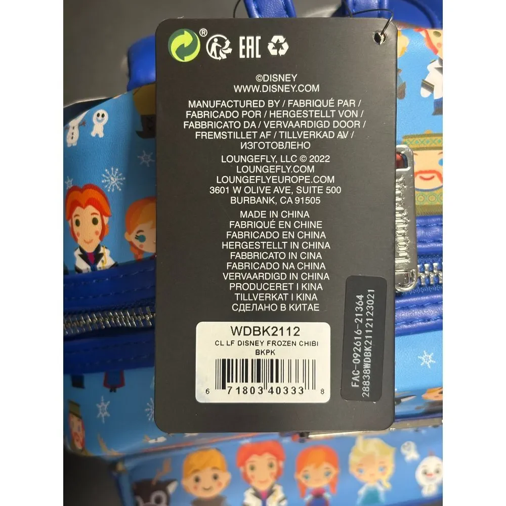 Loungefly NWT‎ Disney Princesses Frozen Chibi Mini Backpack
